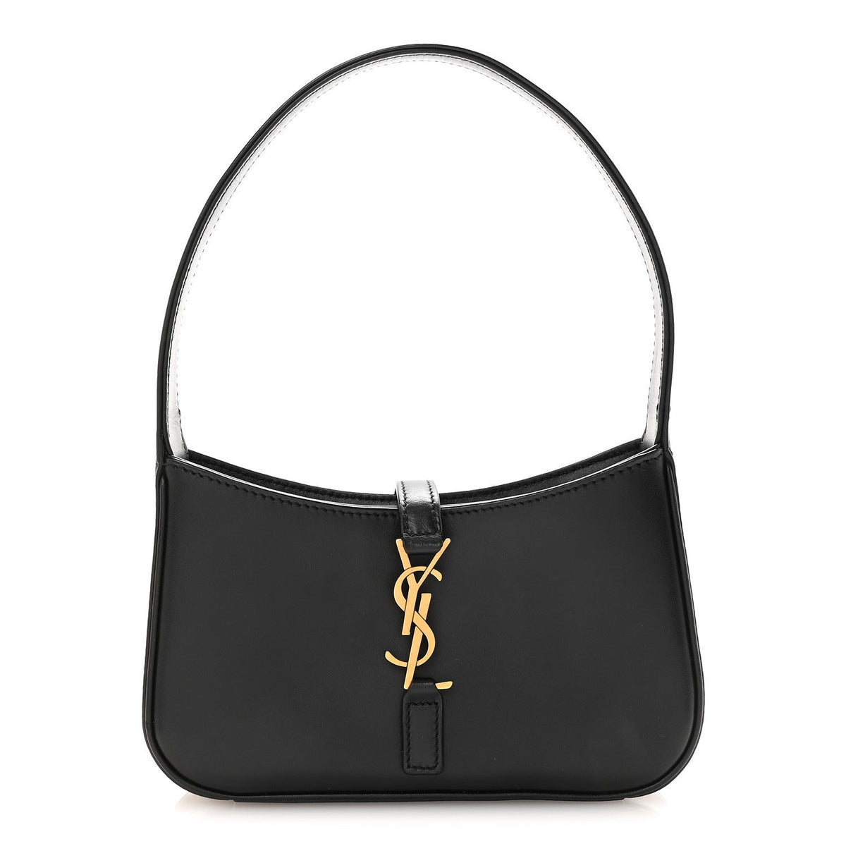 Mini Calfskin Hobo Bag - Black