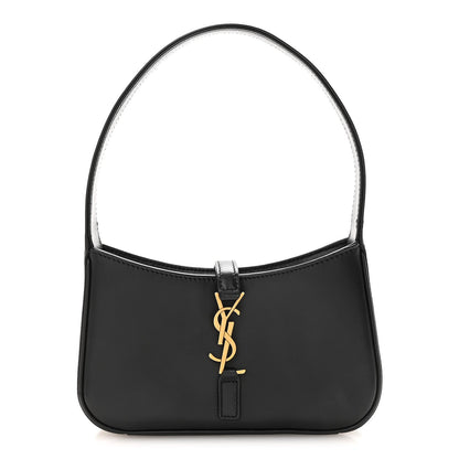 Mini Calfskin Hobo Bag - Black