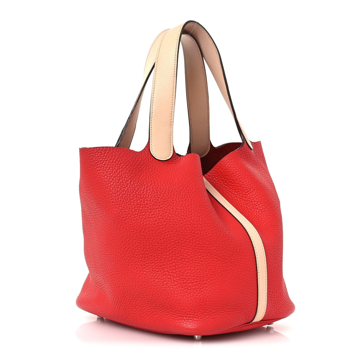 Taurillon Clemence Swift Eclat Picotin L Handbag