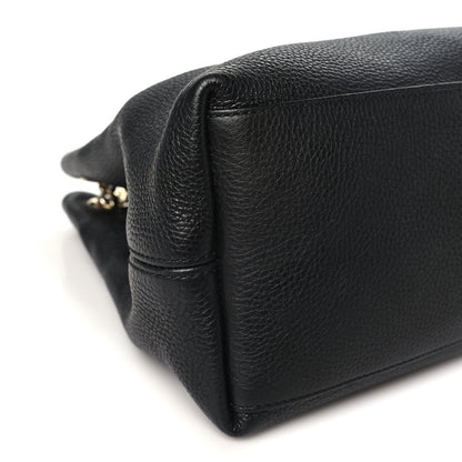 Medium Calfskin Shoulder Bag - Black