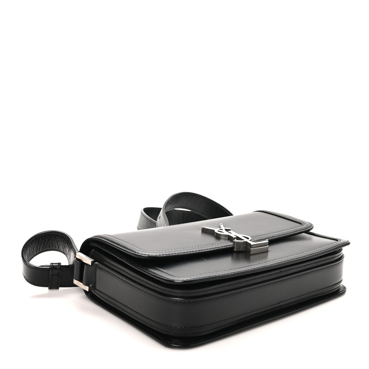 Medium Calfskin Satchel Bag - Black