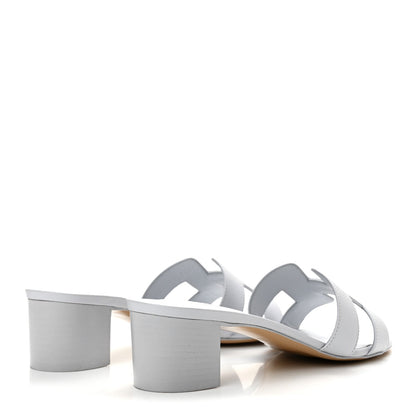 Hermes Epsom Women's Oasis Sandals Bleu Glacier