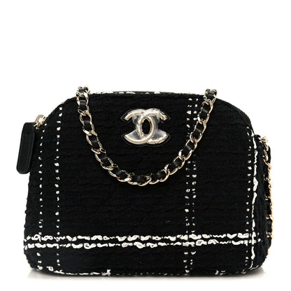 Mini Quilted Clutch Bag - Black