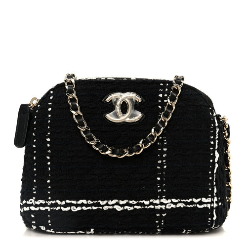 Mini Quilted Clutch Bag - Black