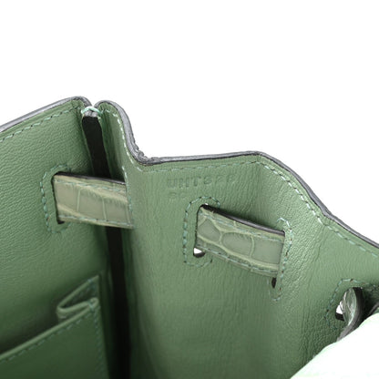 Matte Alligator Kelly Retourne 28 Vert D Handbag