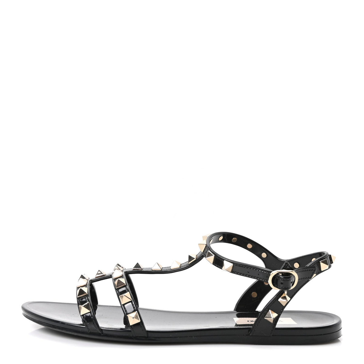Garavanipvc Jelly Rockstud Caged Sandals Black