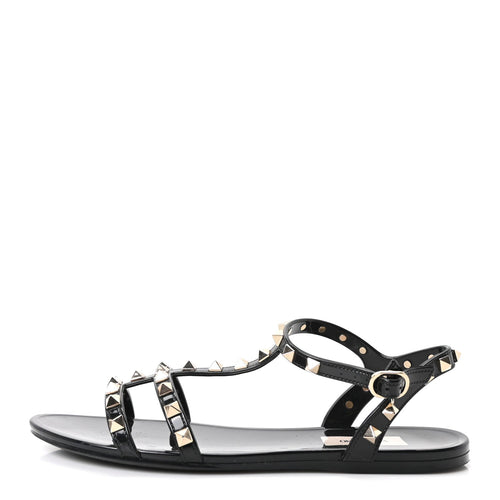 Garavanipvc Jelly Rockstud Caged Sandals Black