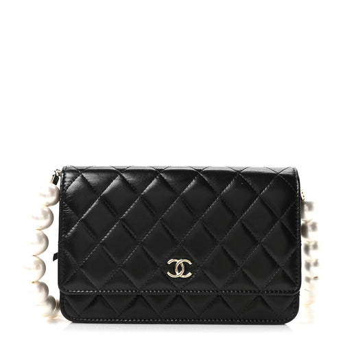Maxi Quilted Calfskin Wallet Bag - Black