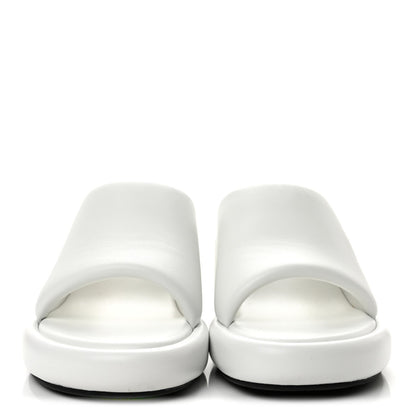 Balenciaga Smooth Nappa Logo Rise 7.6cm Women's Wedge Sandals White