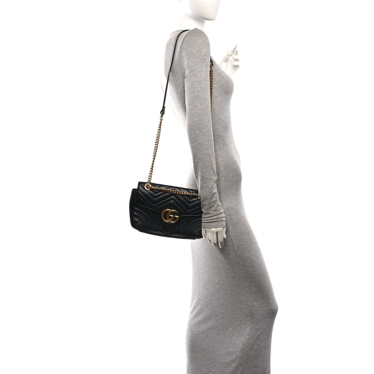 Small Calfskin Shoulder Bag - Black