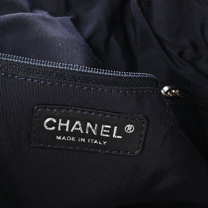 Large Quilted Handbag - Blue