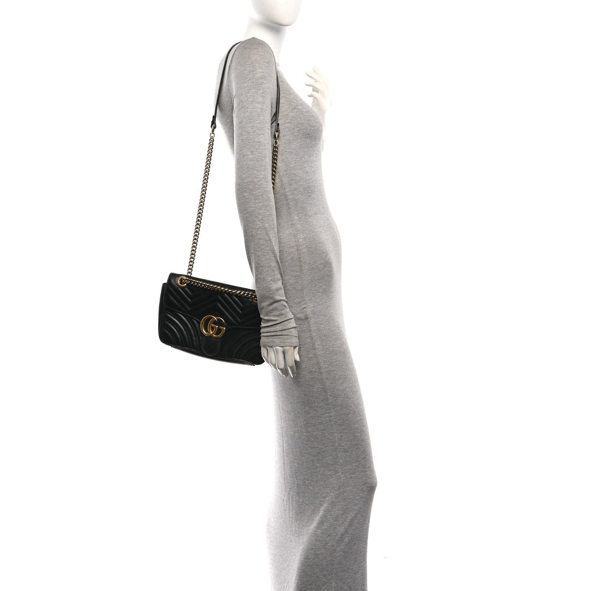 Small Calfskin Shoulder Bag - Black