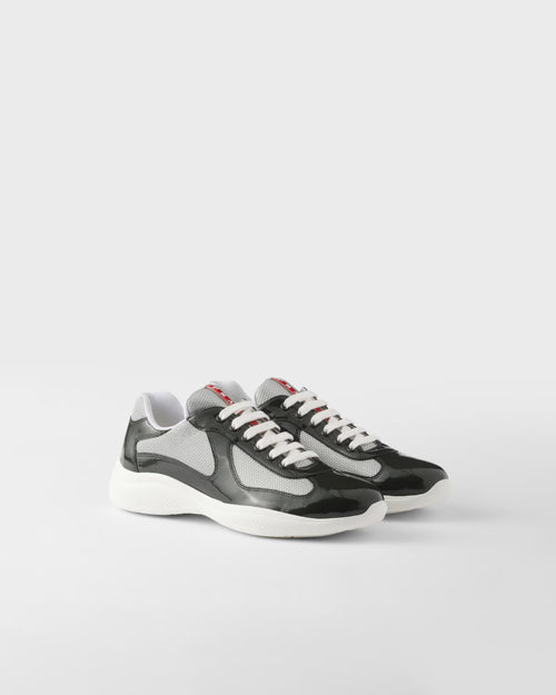 Prada America's Cup Patent Leather Technical Fabric Men's Shoes