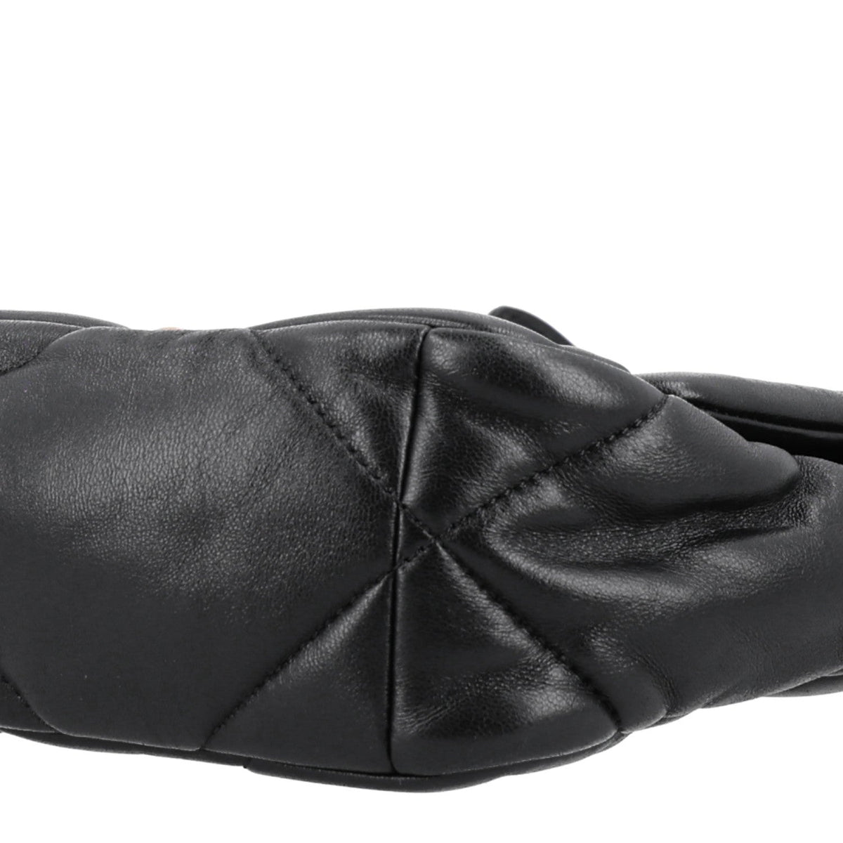 Medium Quilted Lambskin Flap Shoulder Bag - Black