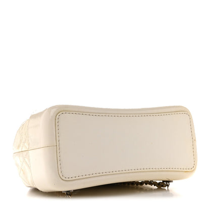 Small Quilted Goatskin Backpack - White