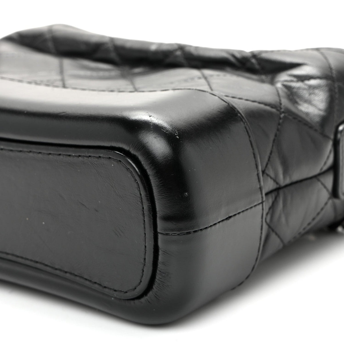 Small Quilted Calfskin Hobo Bag - Black