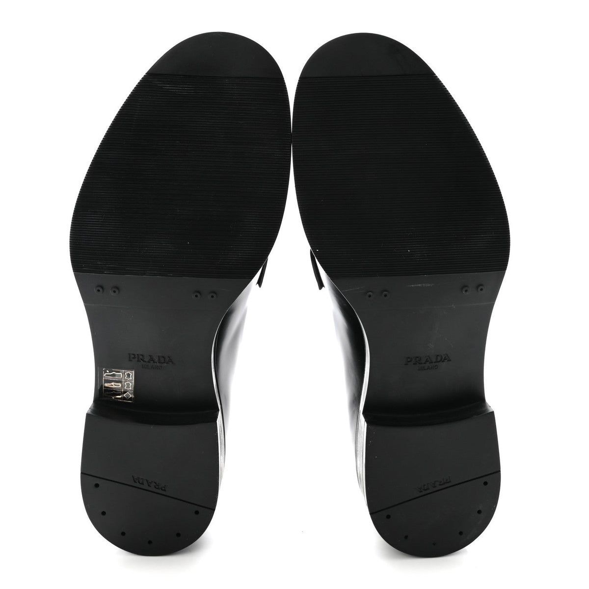 Prada Spazzolato Men's Derby Loafers 7.5 Black