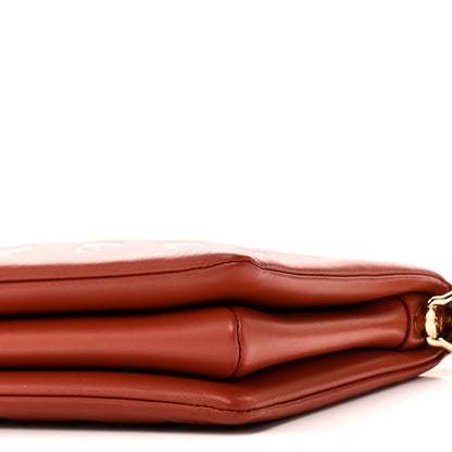 Lambskin Handbag - Brown