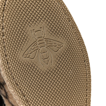 Gucci Wool Women's Fria Horsebit Loafers 35.5 Beige Ebony