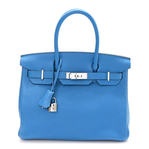 Togo Birkin 30 Bleu Zanzibar Handbag