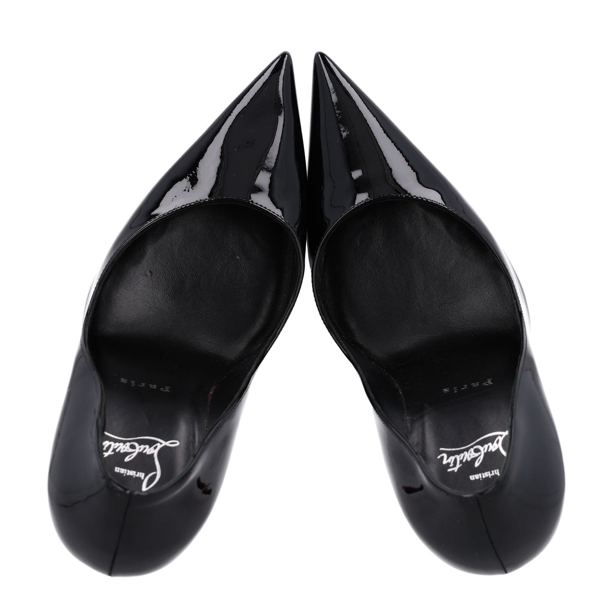Christian Louboutin Patent Women's Miss Z 100 Pumps 37.5 Black