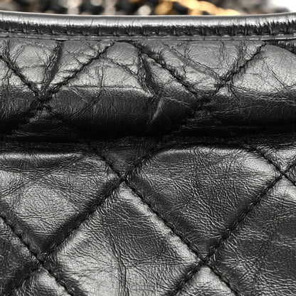 Small Quilted Calfskin Hobo Bag - Black