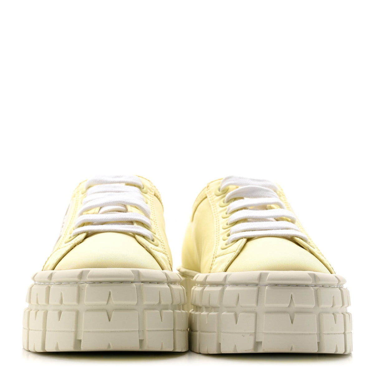 Prada Re-Nylon Women's Logo Double Wheel Sneakers 38 Narciso