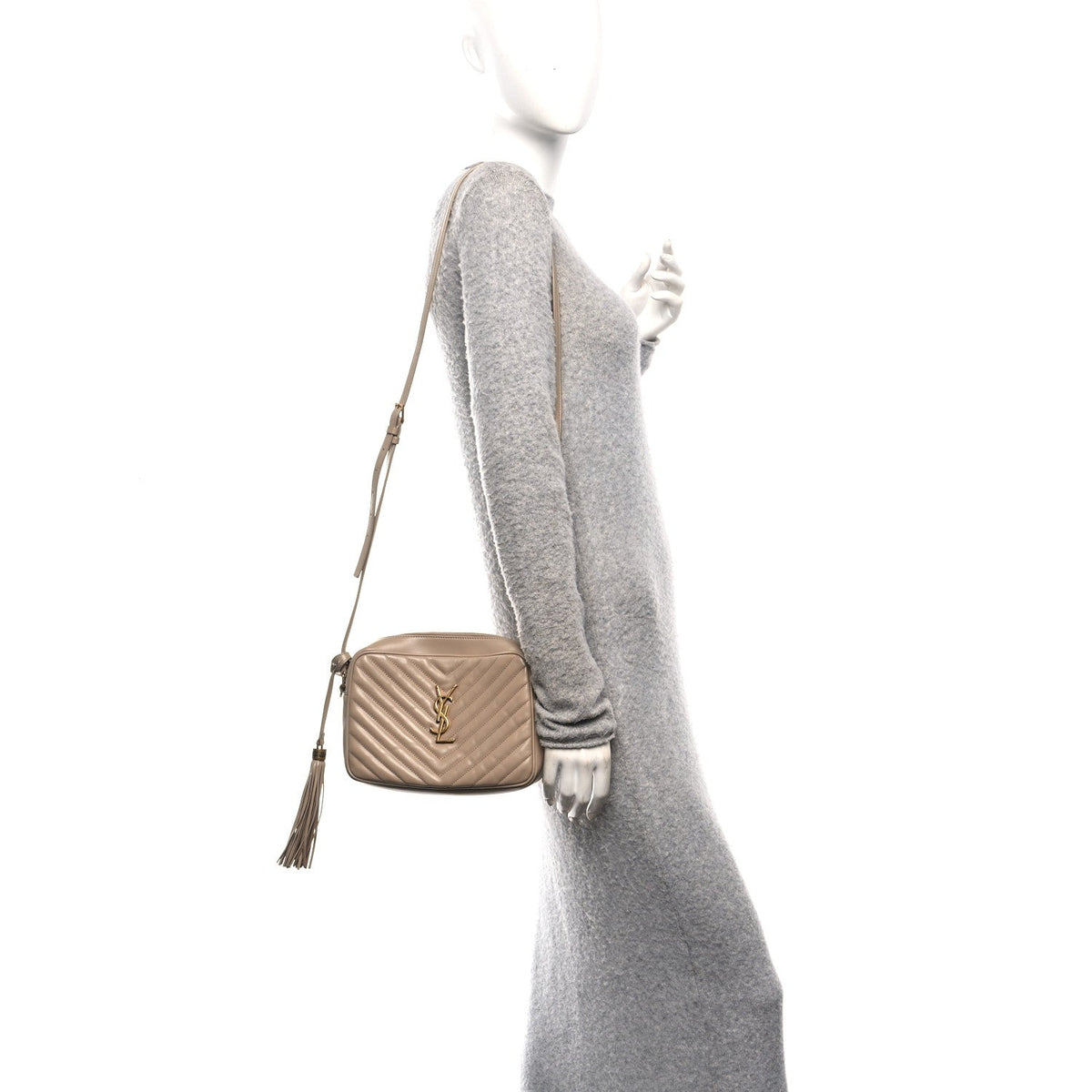 Calfskin Crossbody Bag - Beige