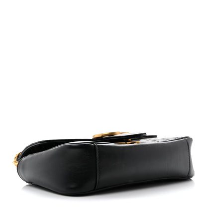 Mini Calfskin Shoulder Bag - Black