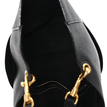Calfskin Bucket Bag - Black