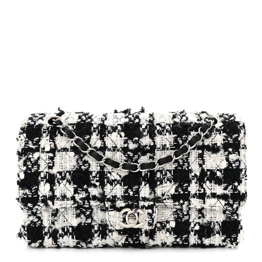 Medium Quilted Flap Shoulder Bag - Black