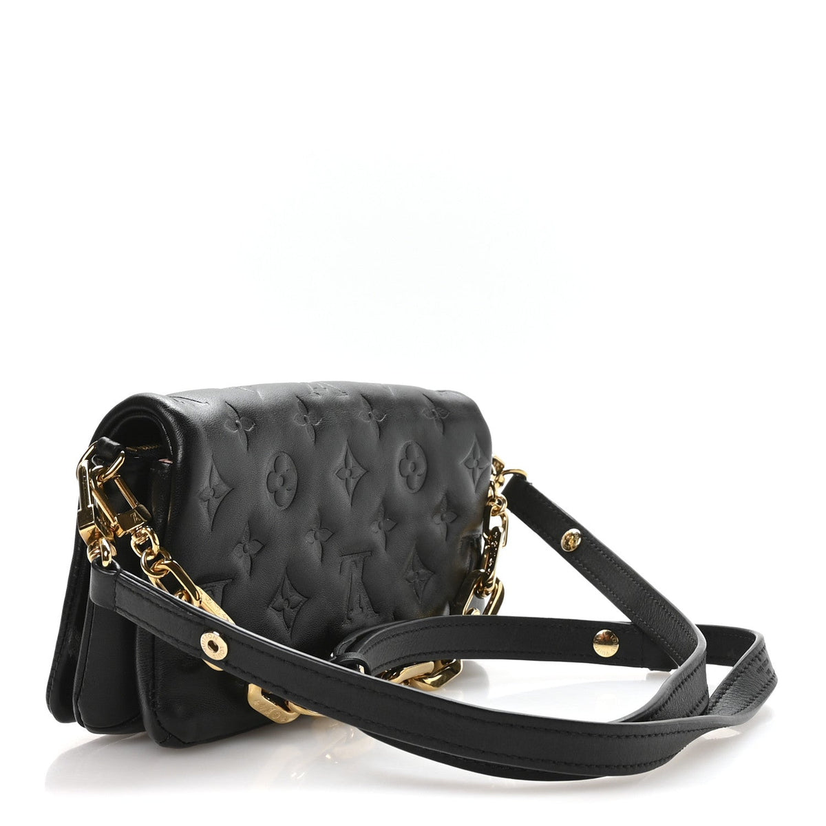 Lambskin Crossbody Bag - Black
