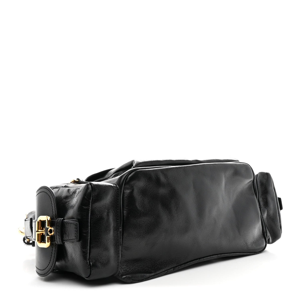 Medium Calfskin Crossbody Bag - Black