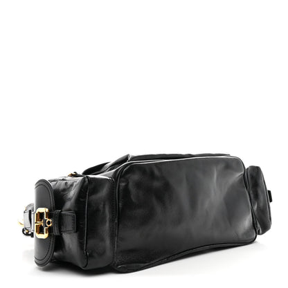 Medium Calfskin Crossbody Bag - Black
