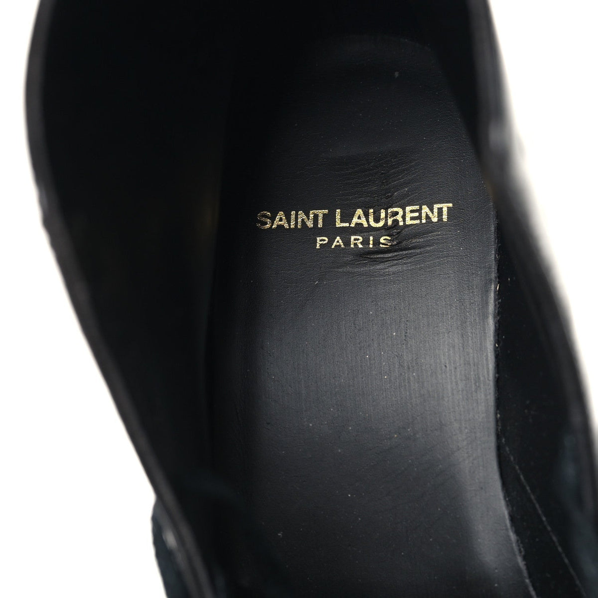 Saint Laurent Calfskin Women's Army Combat Boots 36 Black