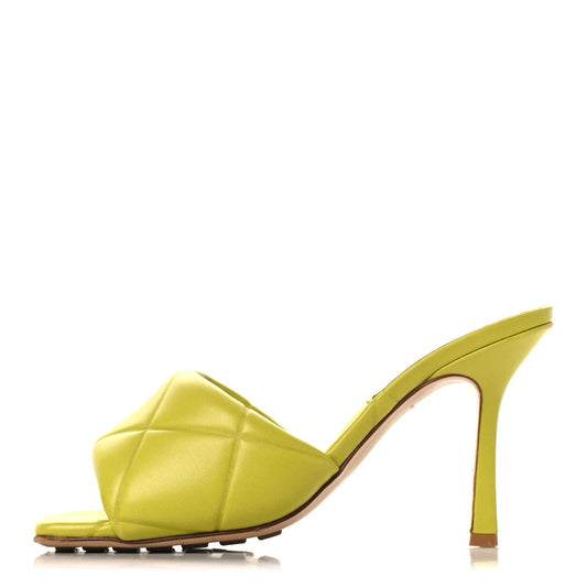 Bottega Venetanappa Quilted Rubber Lido Mule Sandals Kiwi