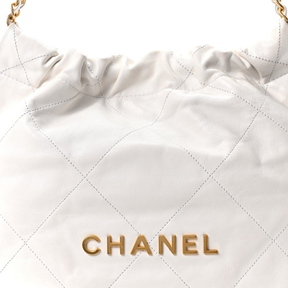 Small Quilted Calfskin Handbag - White
