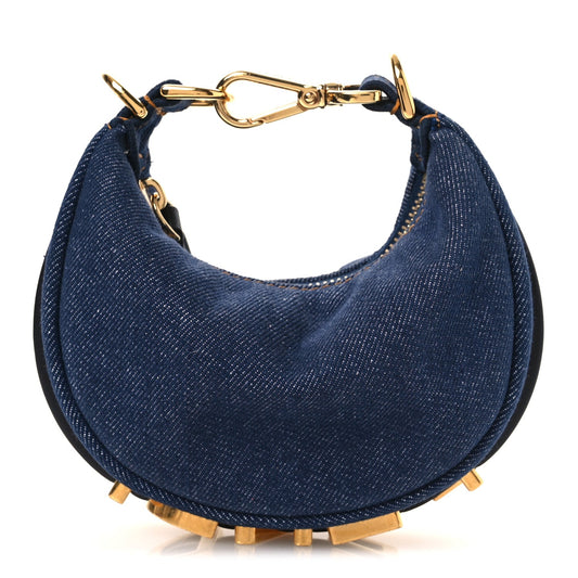Nano Nappa Hobo Bag - Blue