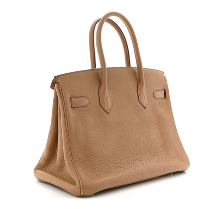 Taurillon Clemence Birkin 30 Biscuit Handbag