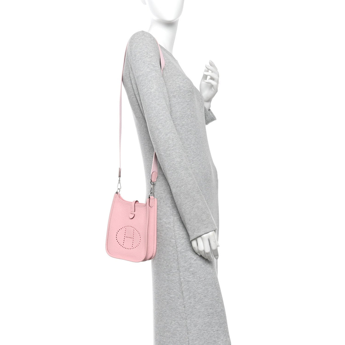 Taurillon Clemence Evelyne Tpm Rose Saku Handbag
