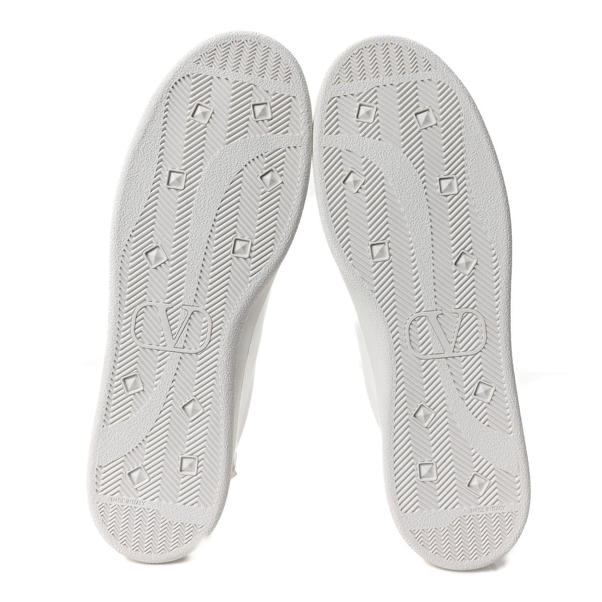 Valentino Garavani Calfskin Men's Backnet Sneakers 46 White