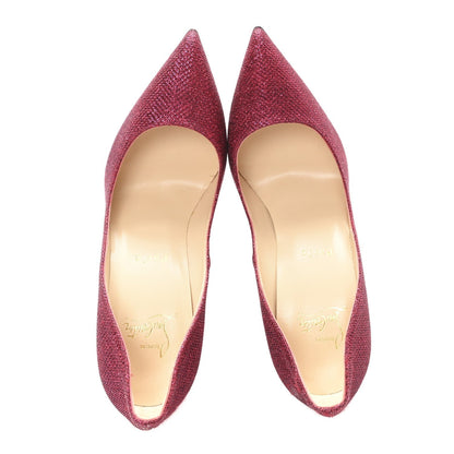 Christian Louboutin Glitter Tisse Pigalle Follies 120 Women's Pumps 37.5 Cassis