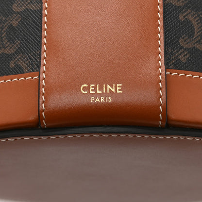 Medium Calfskin Canvas Handbag - Tan