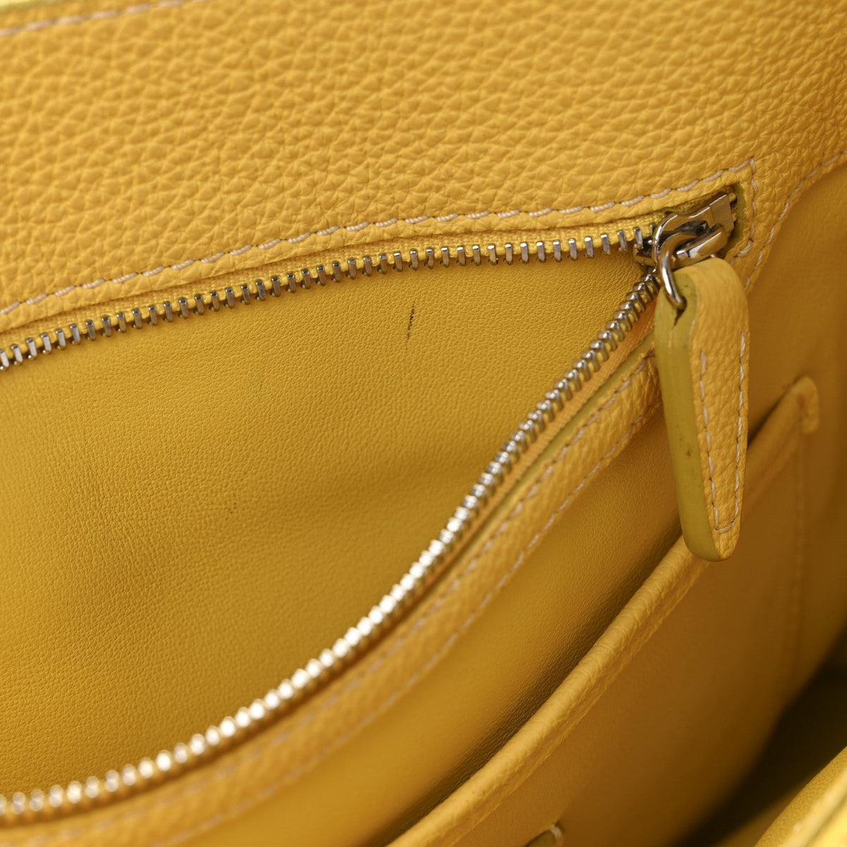 Calfskin Handbag - Yellow
