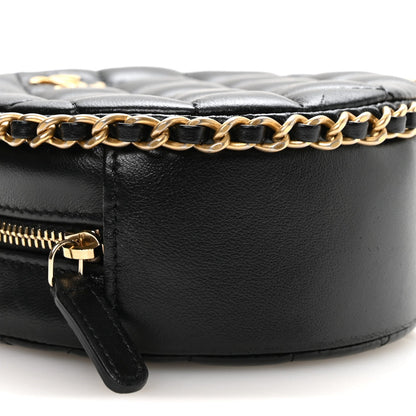 Quilted Lambskin Clutch Bag - Black