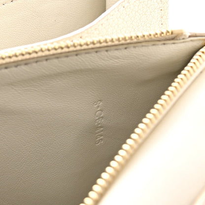 Medium Goatskin Flap Shoulder Bag - White