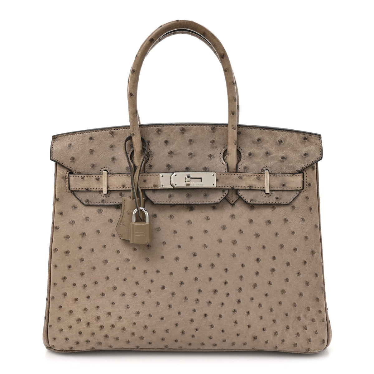 Ostrich Birkin 30 Mousse Handbag