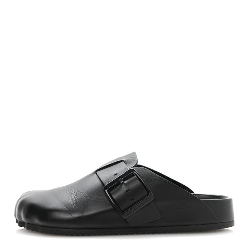 Matte Calfskin Sunday Mules Black