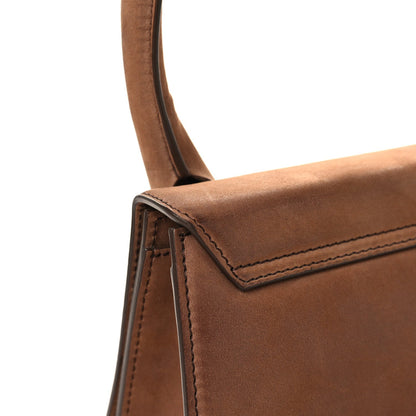 Suede Handbag - Brown