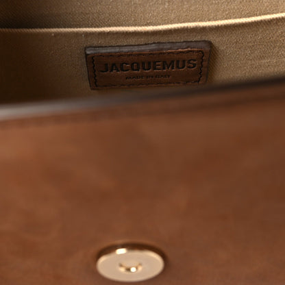 Suede Handbag - Brown